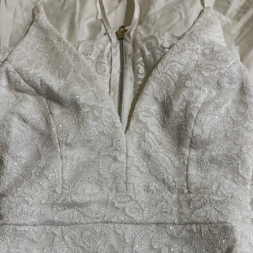 White Sparkly Homecoming Dress :) Size Small